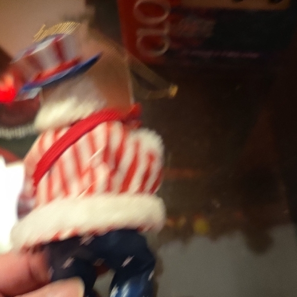 Clothtique Patriotic Santa Claus Ornament with Drum...in Original Box 2000 - Picture 5 of 8